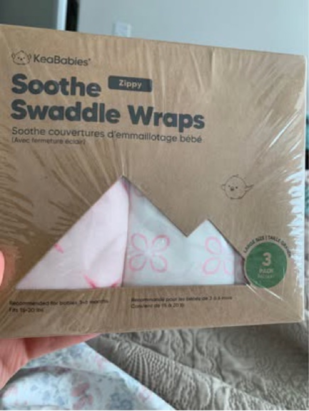Kea Babies 3-Pack Baby Girl Swaddles